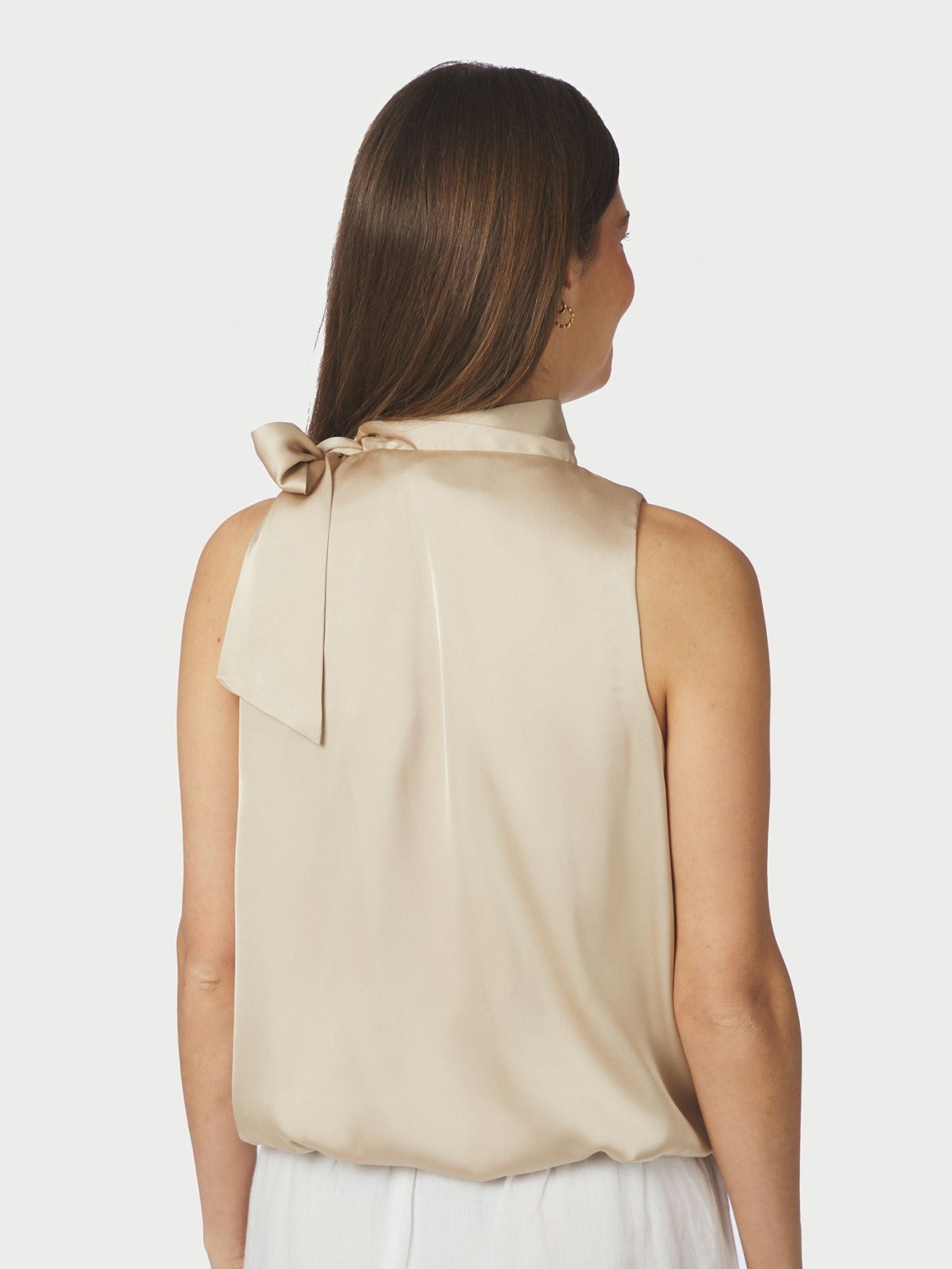 Veda Heavy Sateen Top Dark Sand