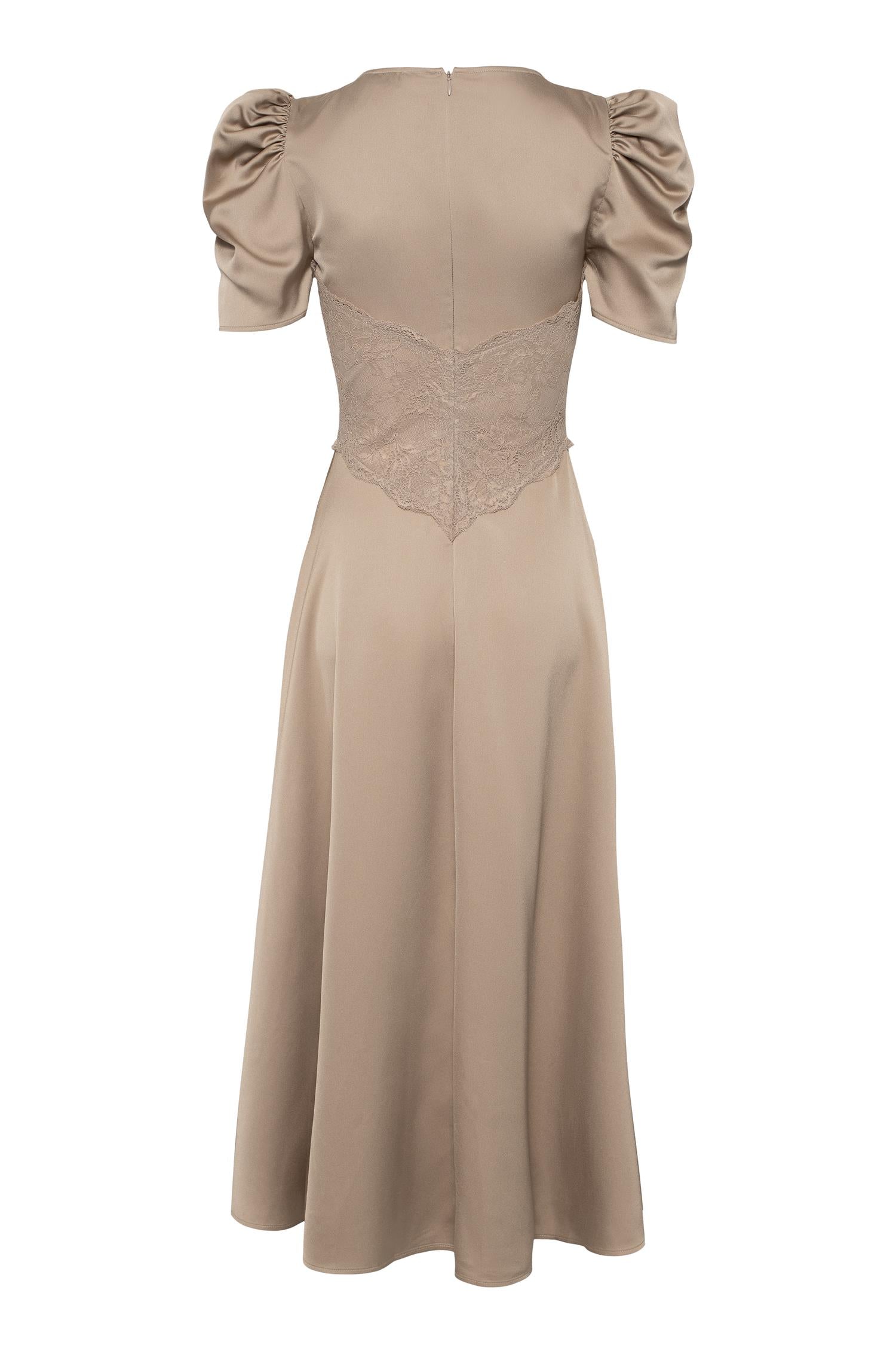 Francis Midi Dress Taupe