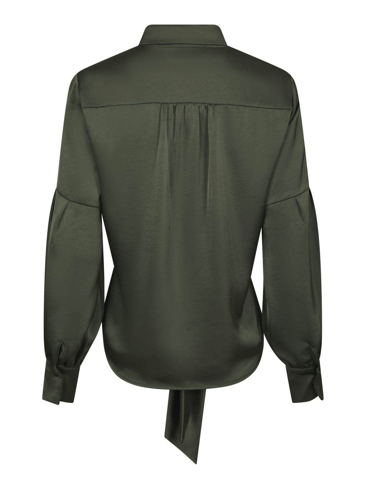 Naja Satin Shirt Dark Green