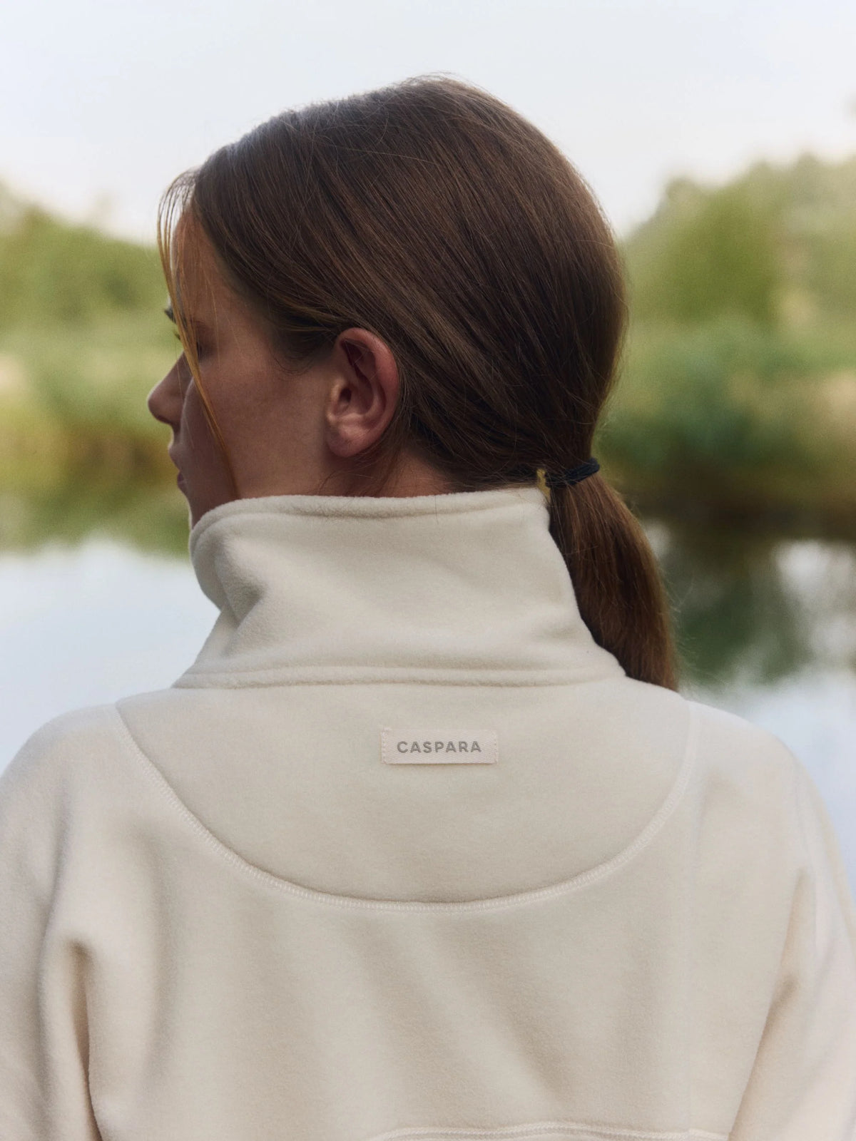 Polar Fleece Half-Snap Pullover Creme