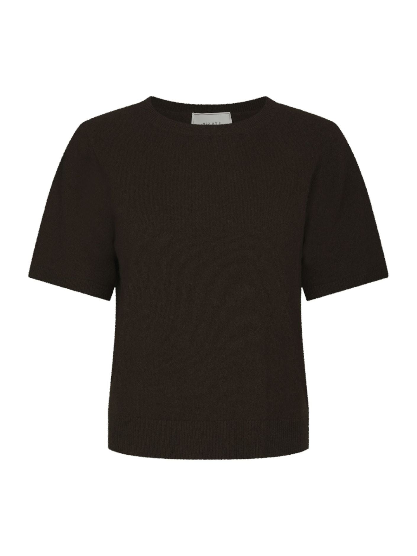 Missy Wool Knit Tee Dark Brown