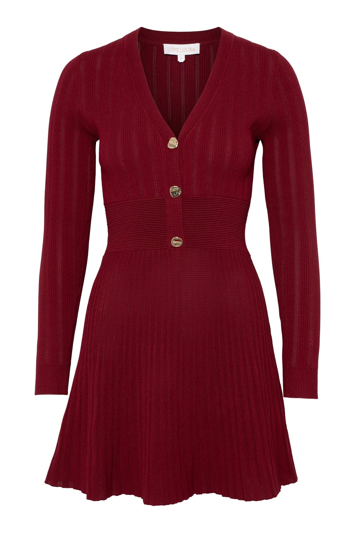 Connie Knitted Mini Dress Red