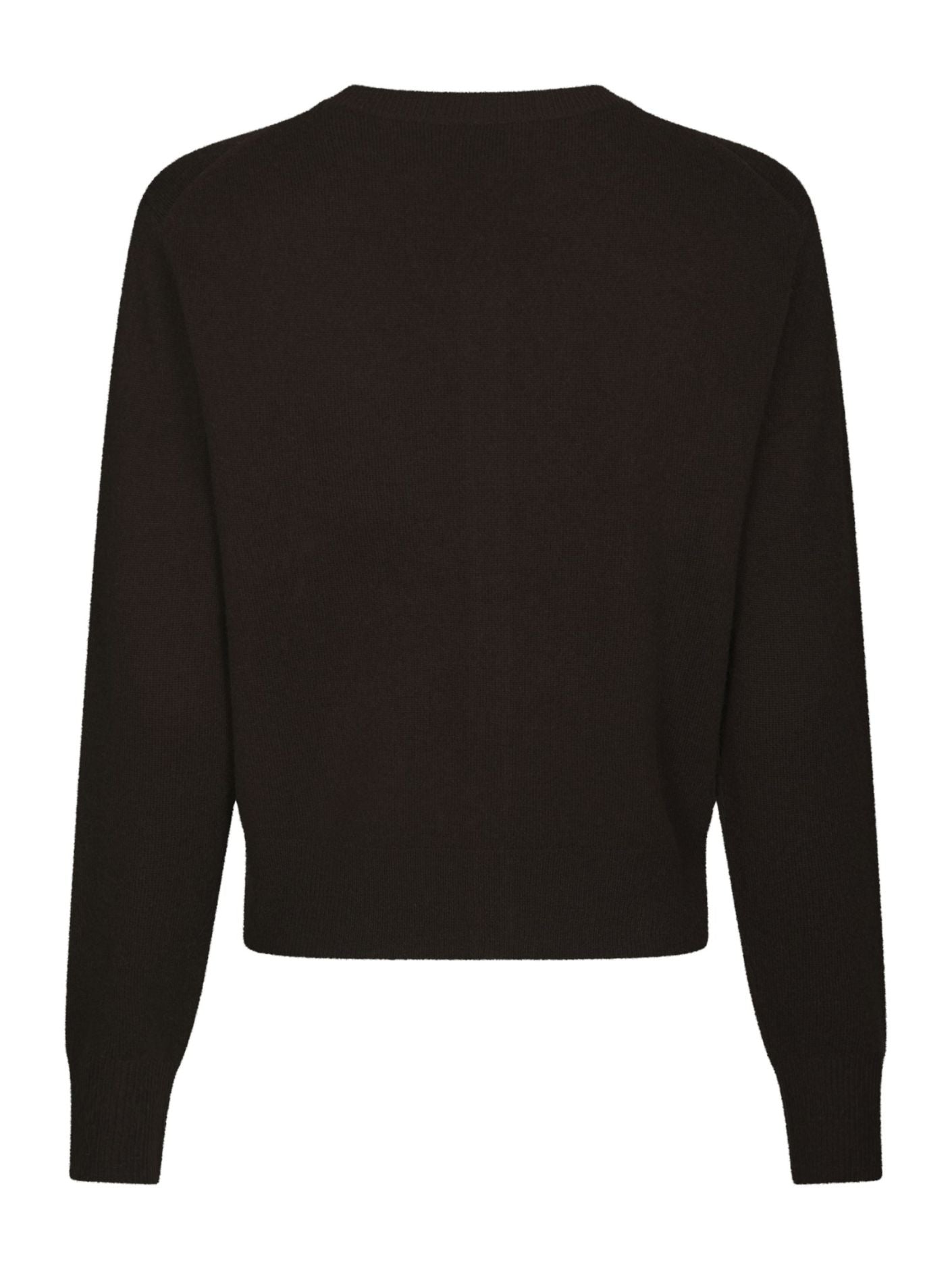 Bina Wool Knit Cardigan Dark Brown