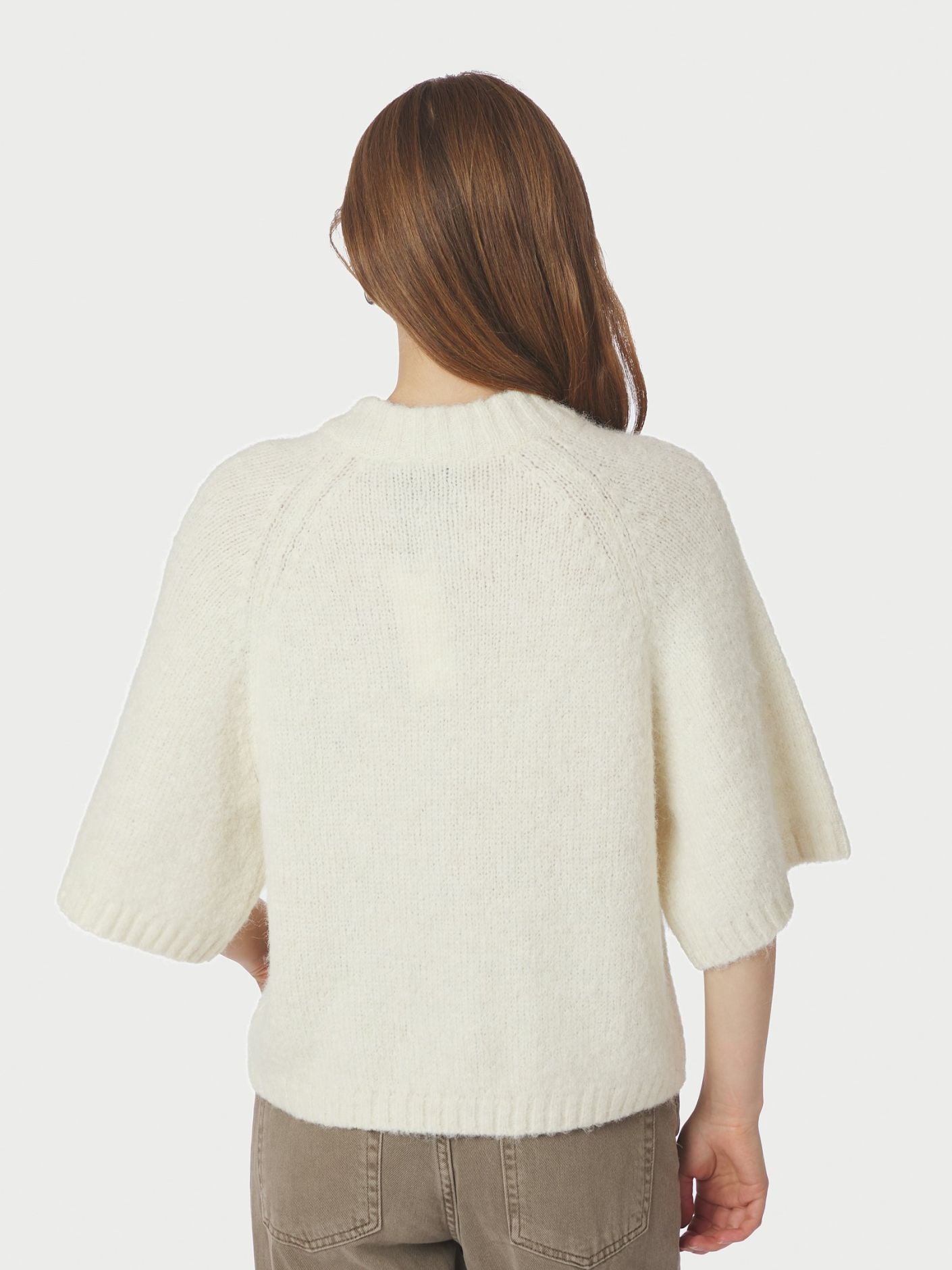 Benuta Fluffy Knit Cardigan Off White