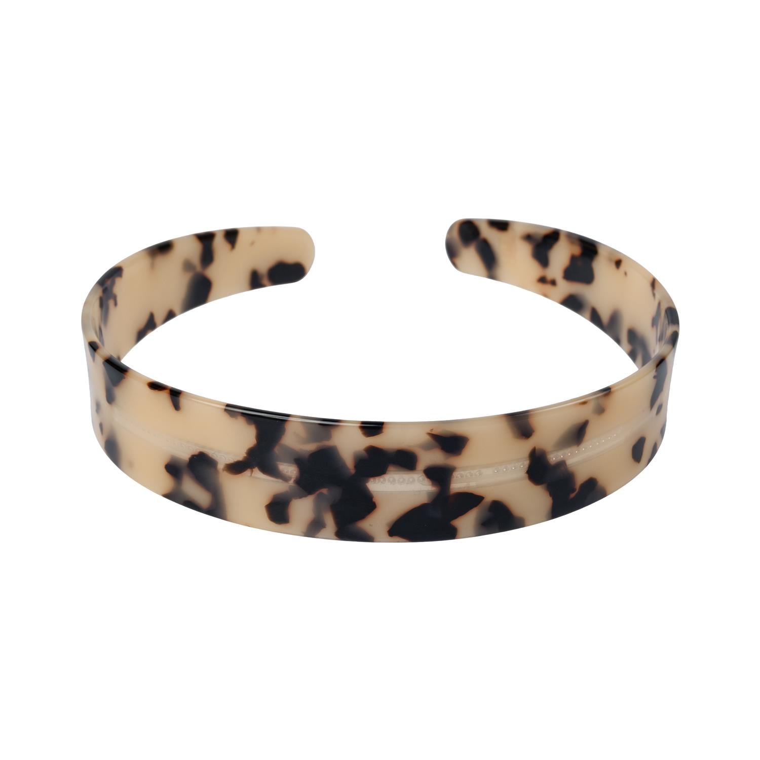 Plain Hair Band Broad Sand Tortoise