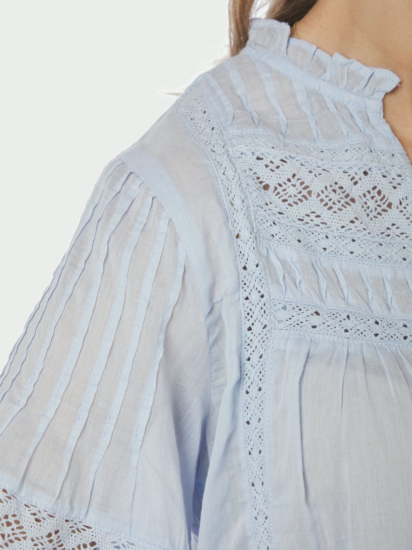 Siama S Voile Blouse Light Blue