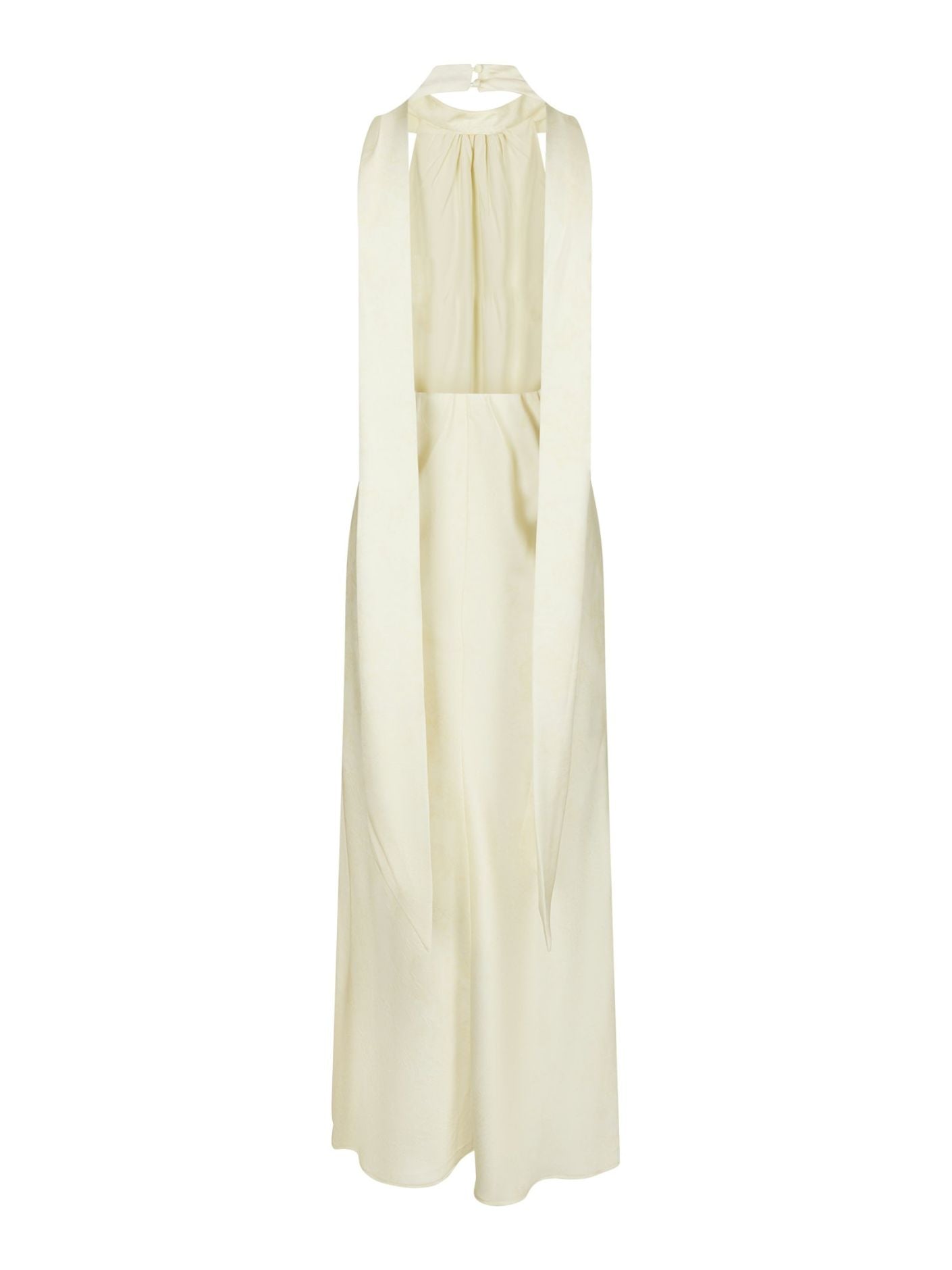 Fiona Pattern Satin Dress Light Yellow