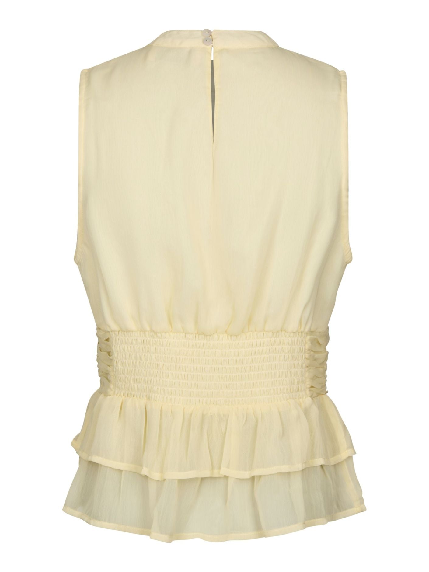 Ansol Ensfarget Chiffontopp Lysegul