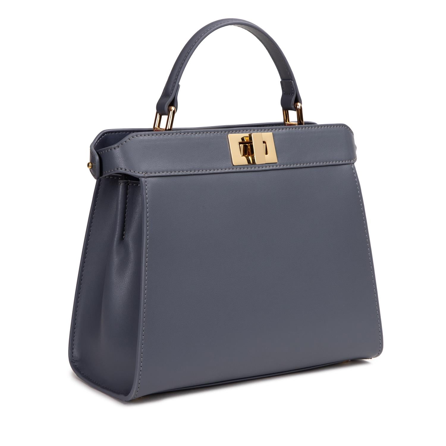 Leather Small Lady Bag Nappa Steel Blue