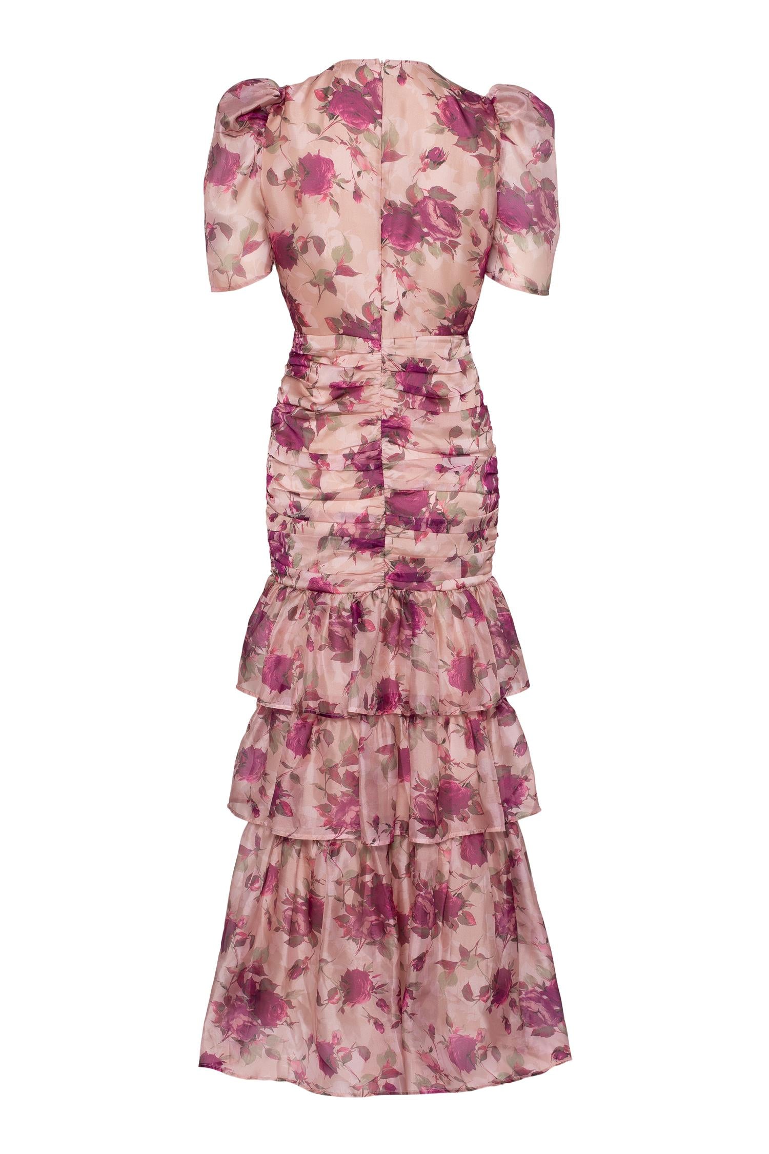 Jenna Maxi Dress Rose Print