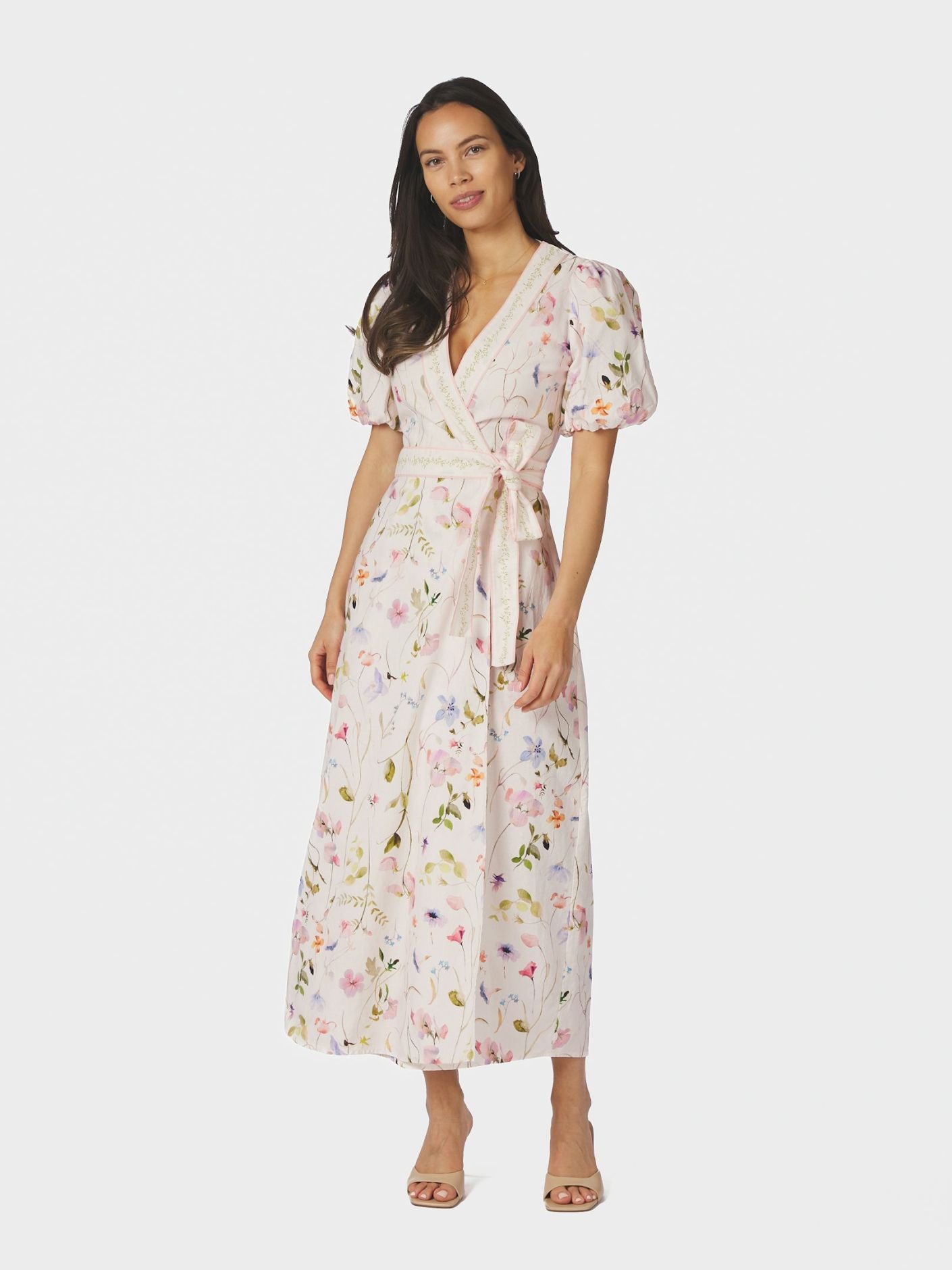 Clarine Flower Dress Off White