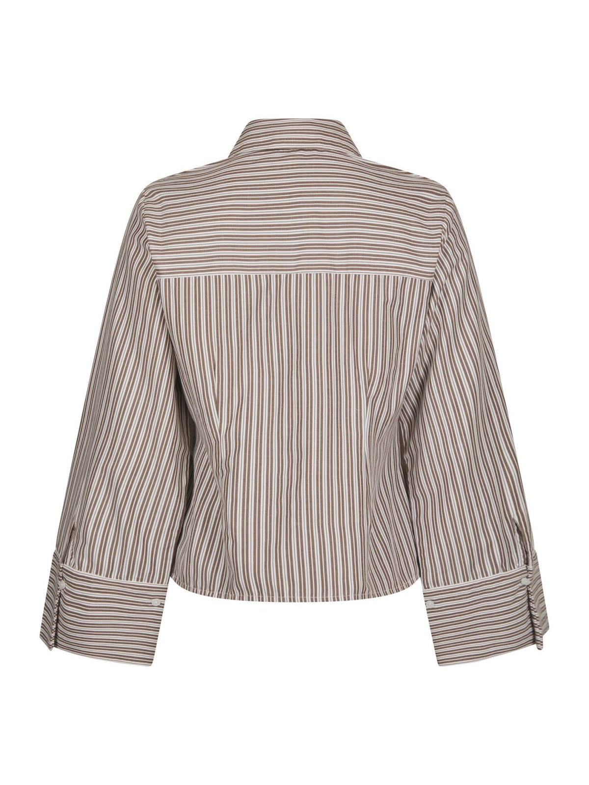 Rosa Double Mix Stripe Shirt Dusty Brown
