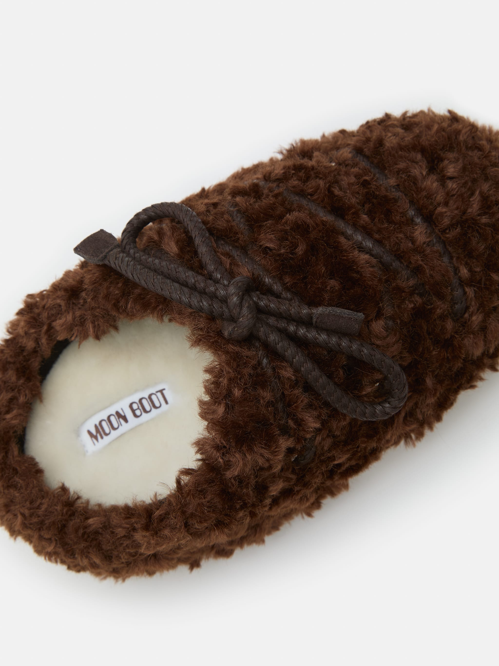 Evx Mule Curly Dark Brown