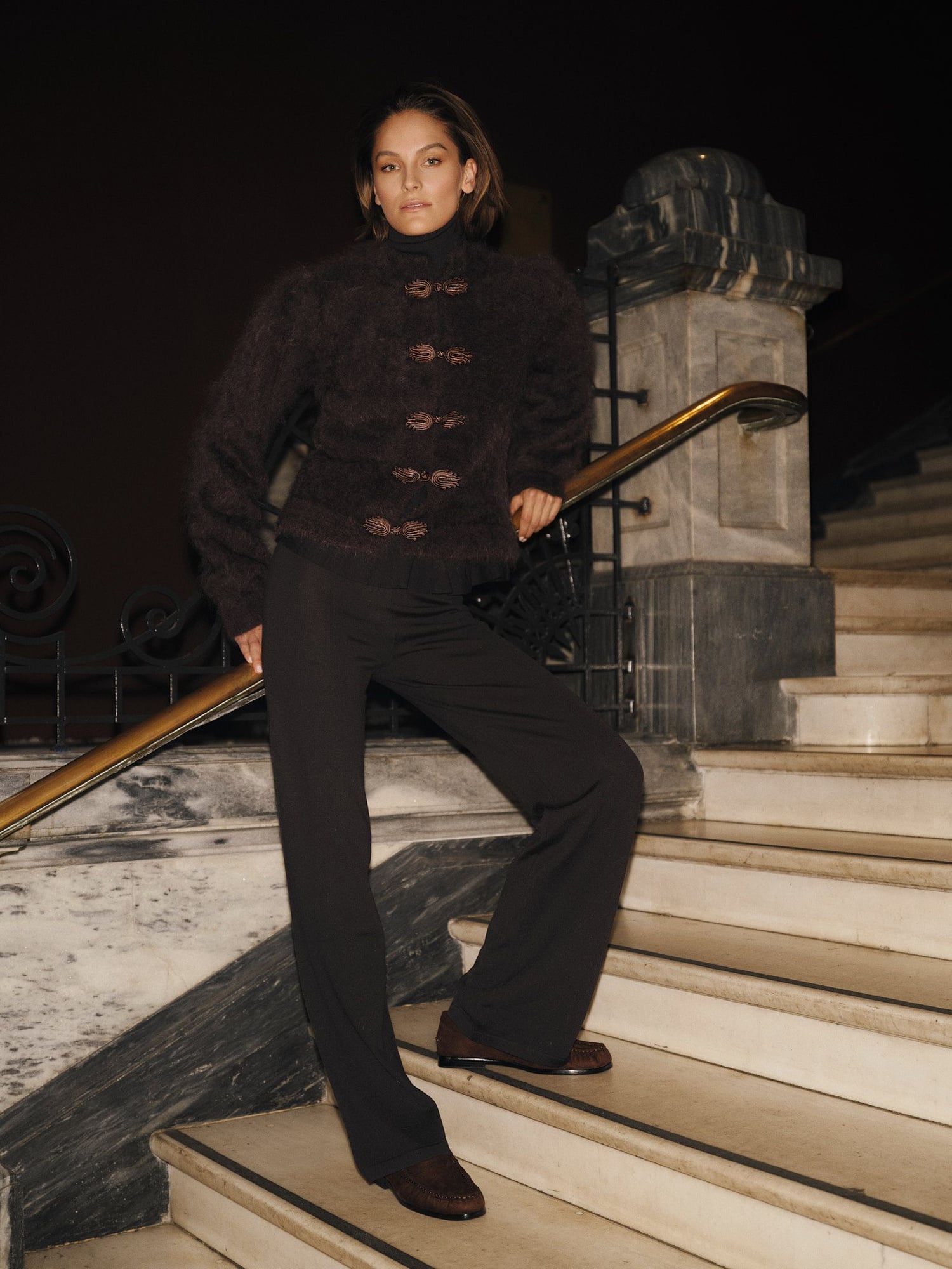 Mubi Merino Pants Dark Brown