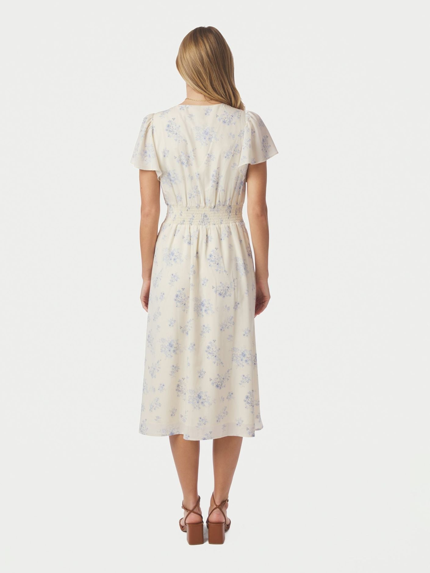 Eleni Delicate flower Dress Creme