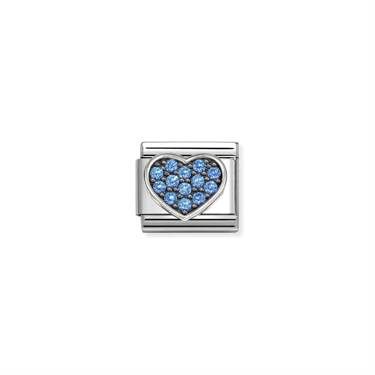 Cubic Zirconia Heart Rich Light Blue