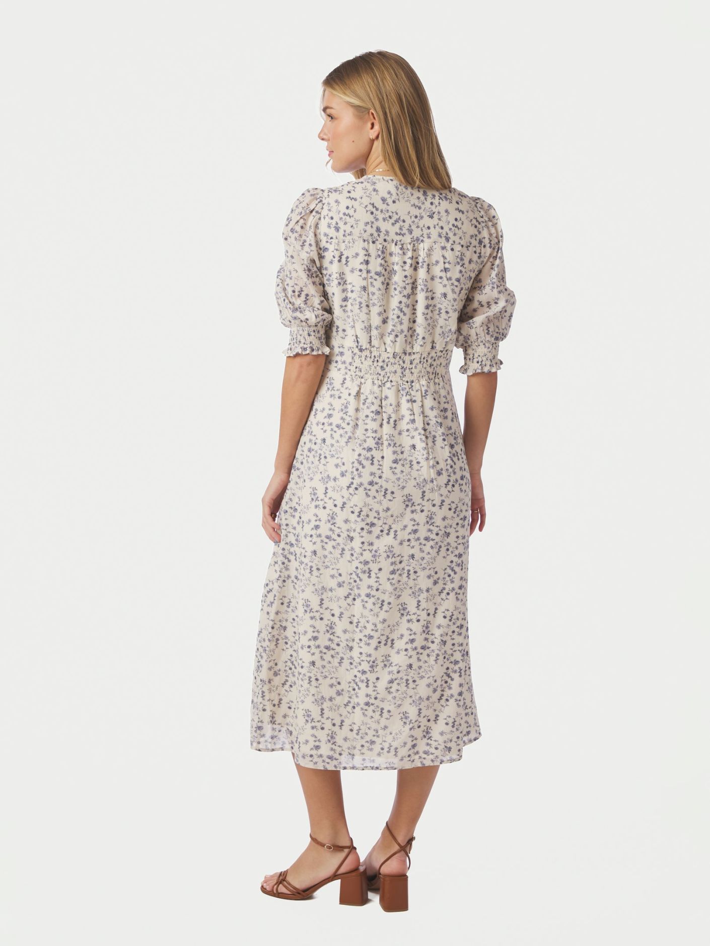 Valley Structure Flower Dress Off White
