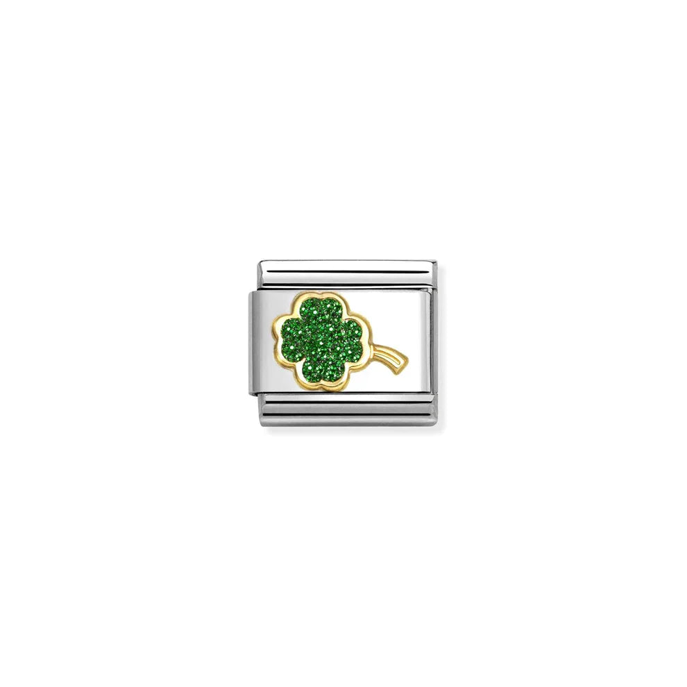 Glitter Four Leaf Clover Green