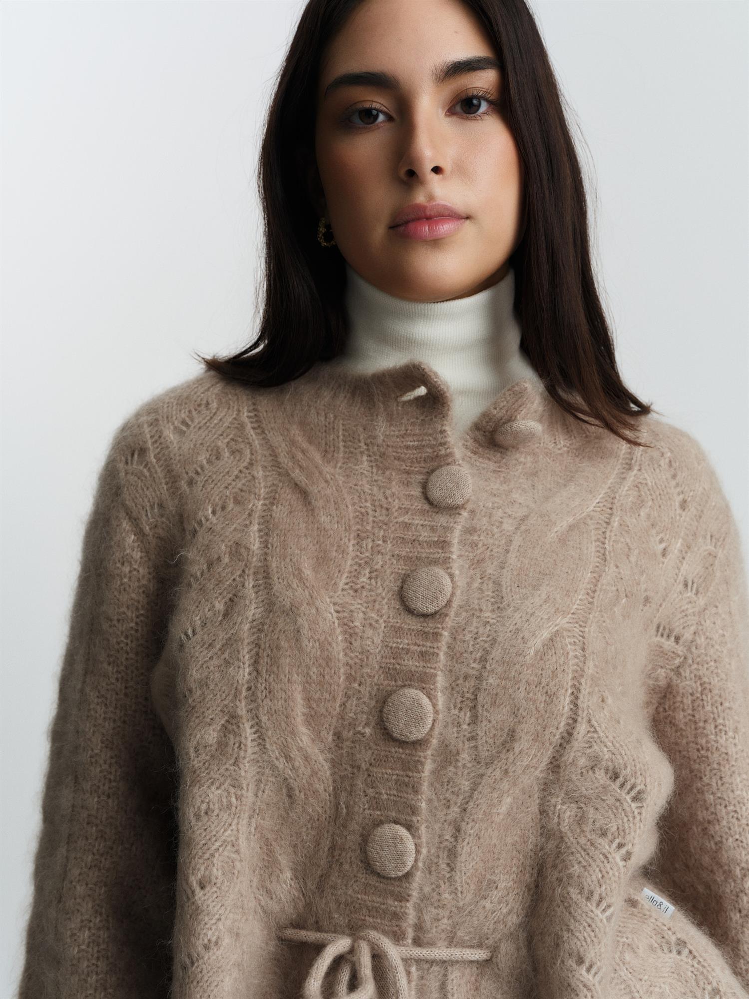 Sophia Chunky Cardigan Hazel Beige
