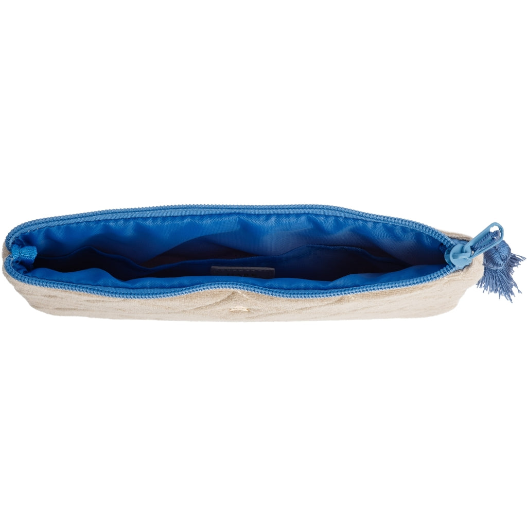 TERRY QUILTED MINI POUCH SAND W/IBIZA BLUE TERRY QUILTED MINI POUCH SAND W/IBIZA BLUE