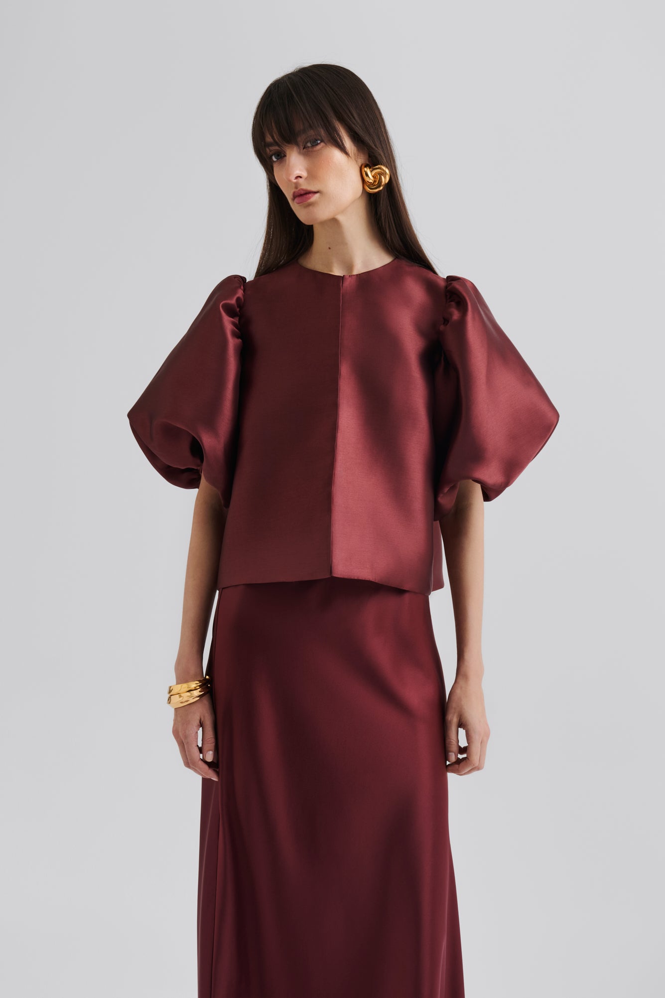 Cleo Blouse Wine