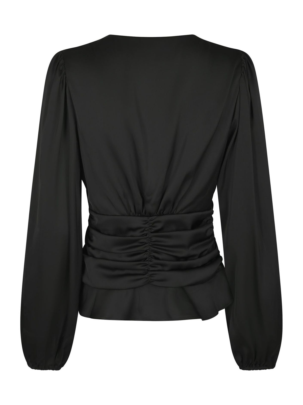Pascal Drapy Satin Blouse Black