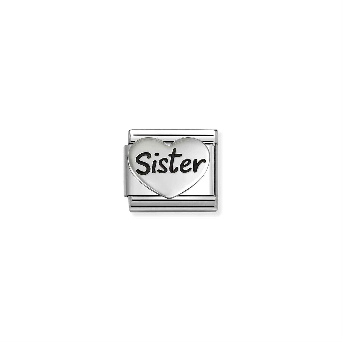 Silver Sister Heart