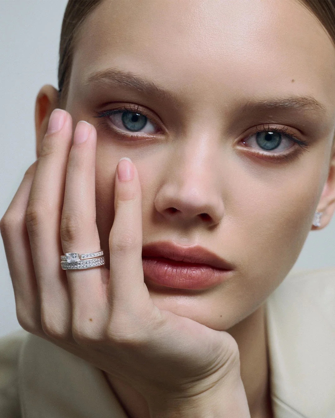 Aperto Pave Ring Silver