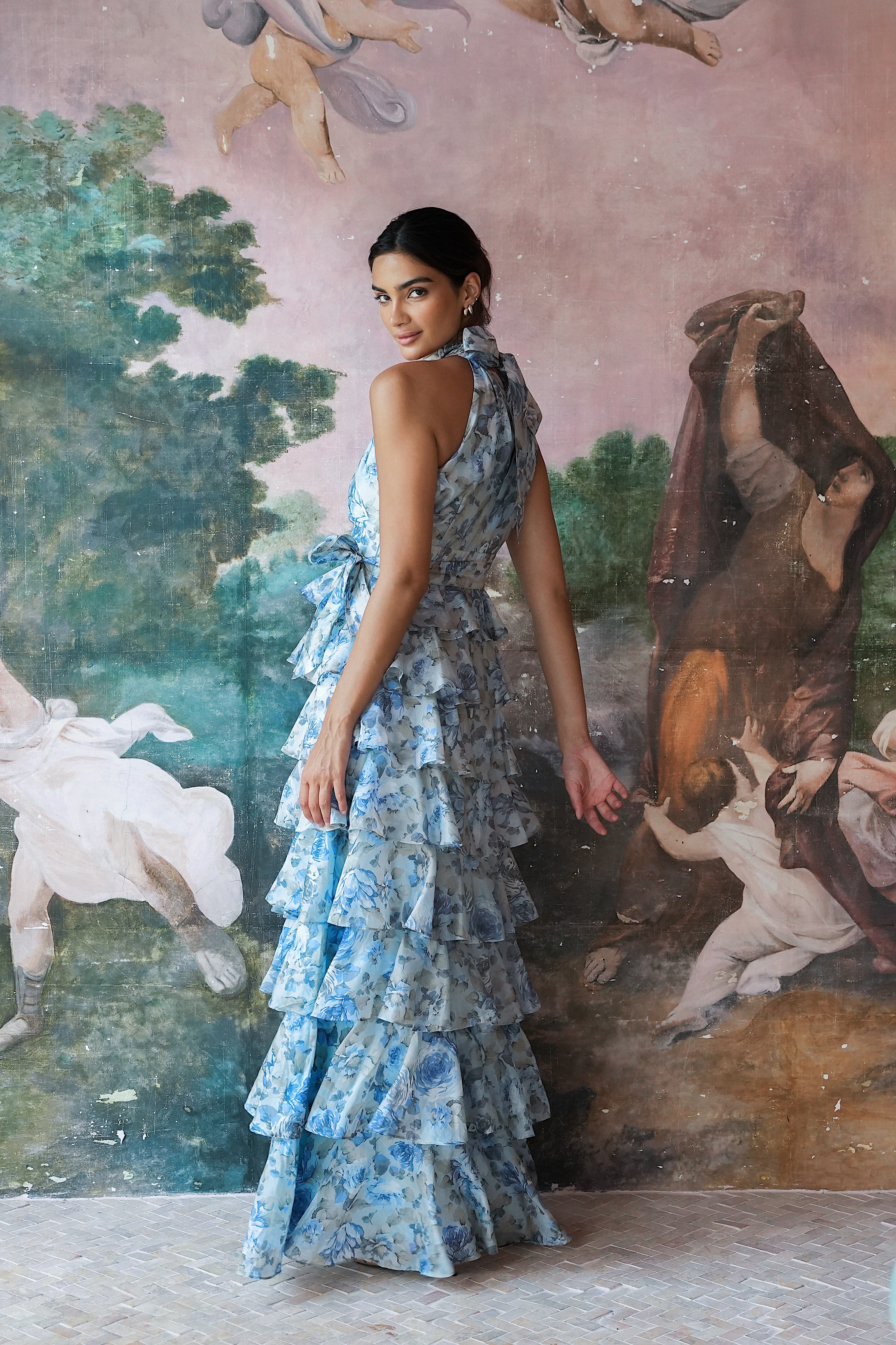 Angel Maxi Dress Midnight Bloom