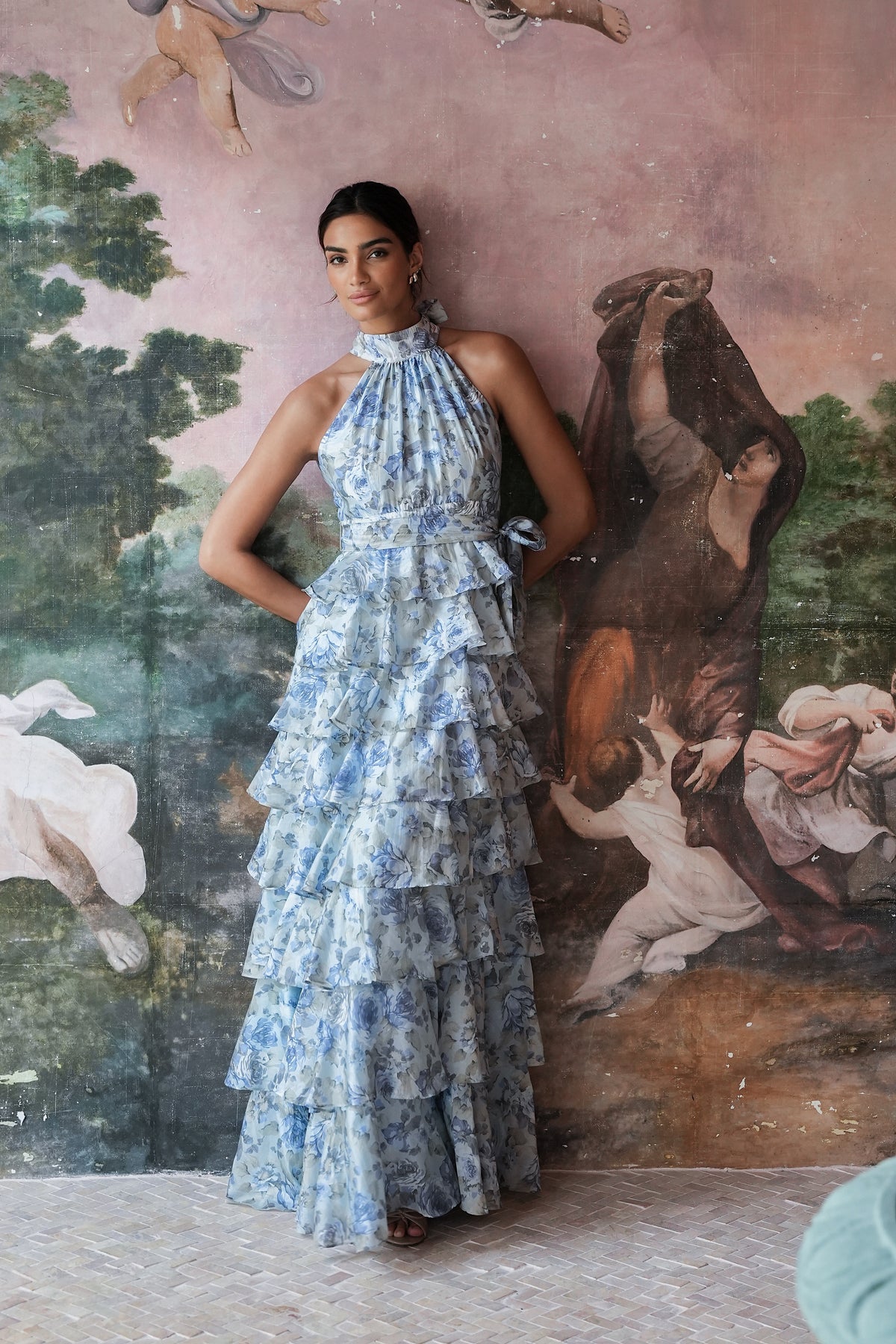 Angel Maxi Dress Midnight Bloom