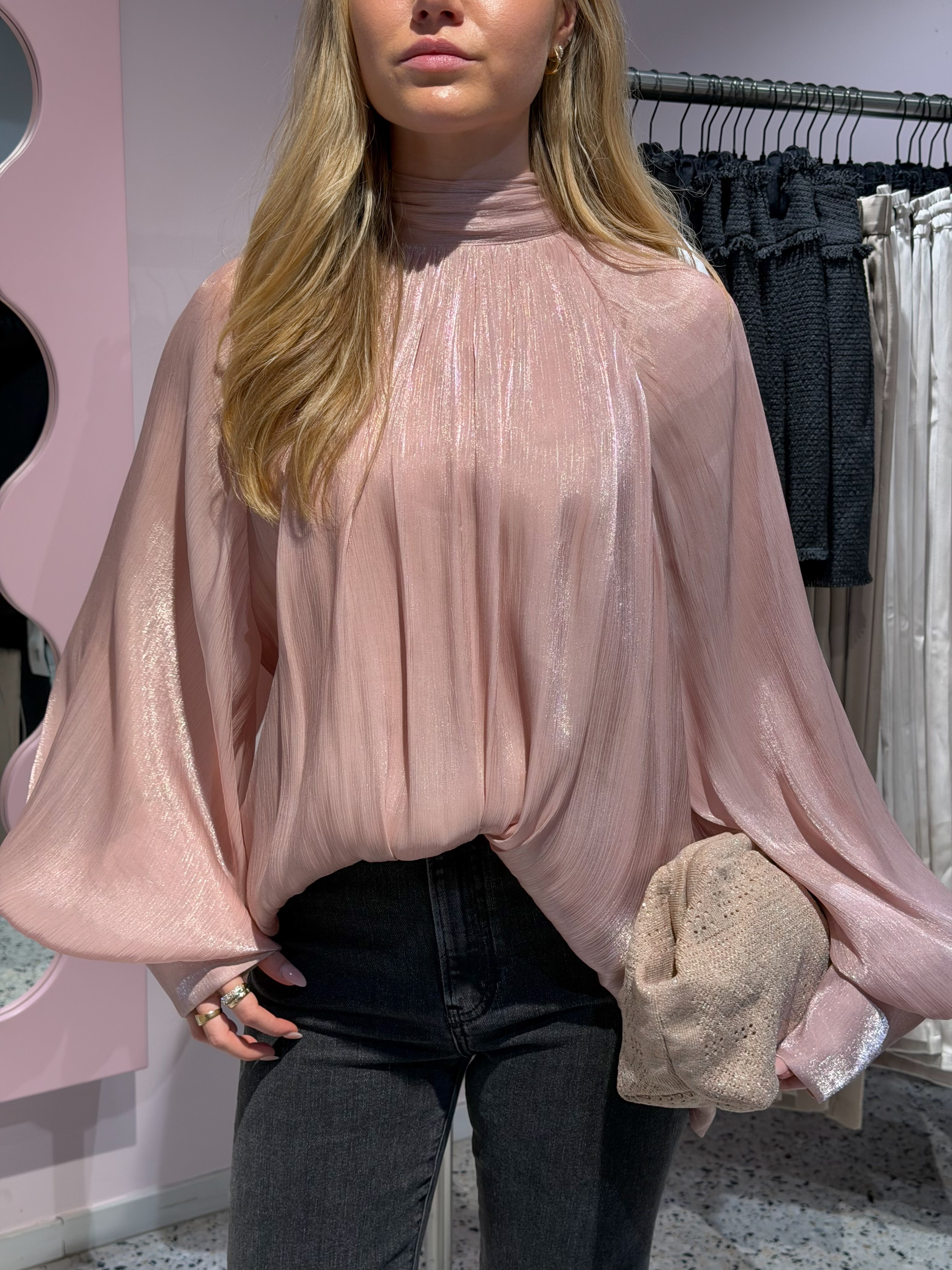 Topp Pyntet m/ Glitter Rose