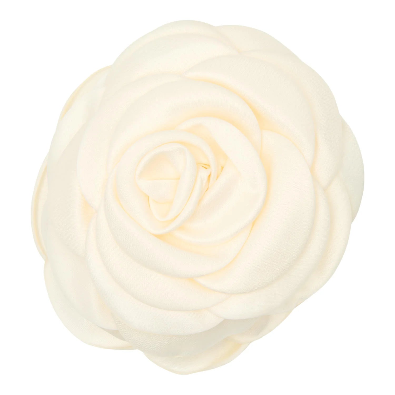 Giant Satin Rose Claw Ivory
