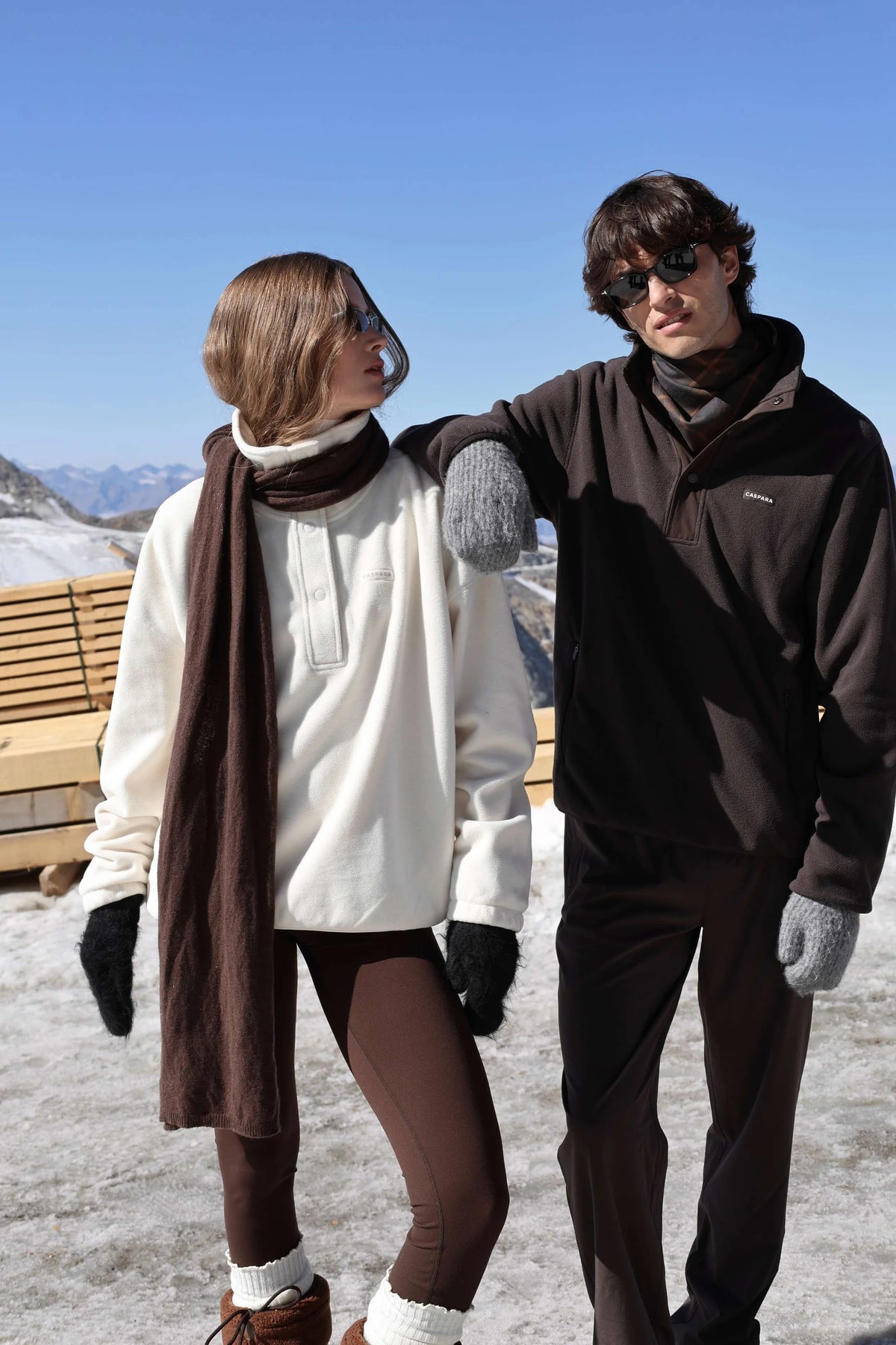 Polar Fleece Half-Snap Pullover Creme