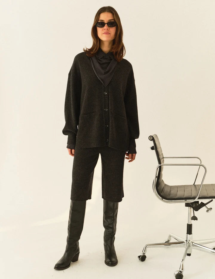 Daze Giga Cardi Dark Grey Melange