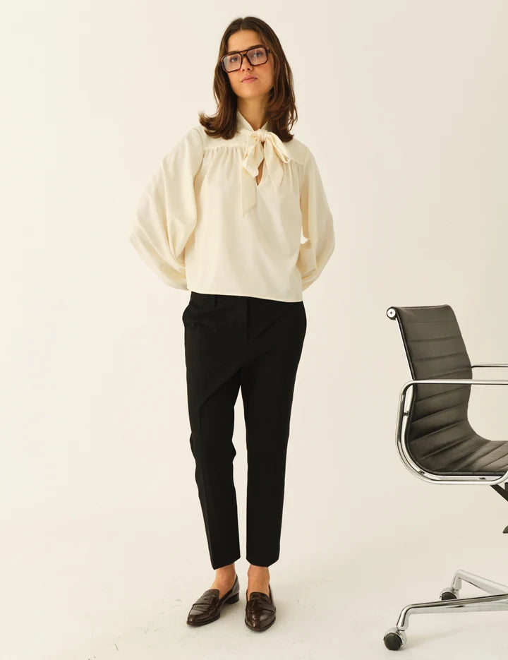 Stella Bow Blouse Cream