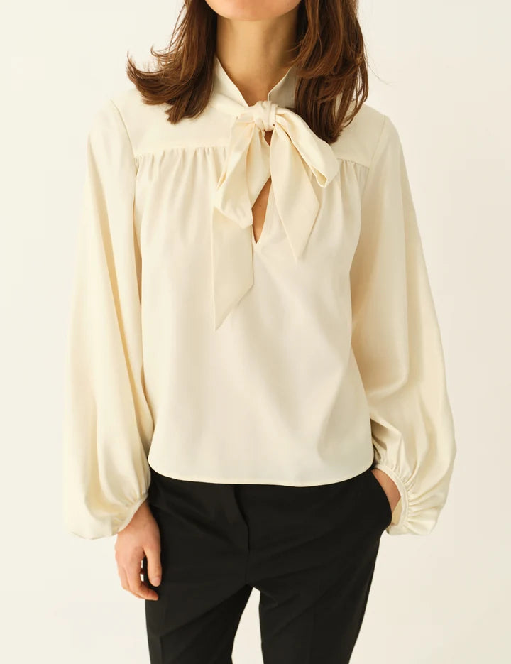 Stella Bow Blouse Cream