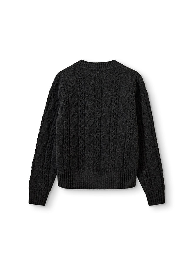 Danze Cable V-Neck Dark Grey Melange
