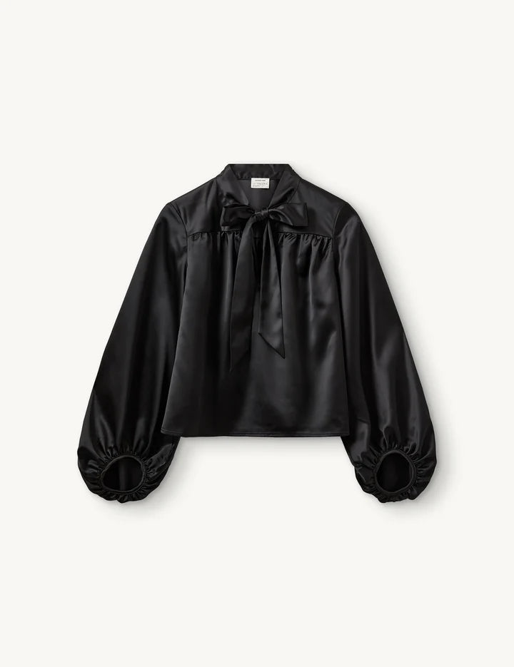 Stella Bow Blouse Black