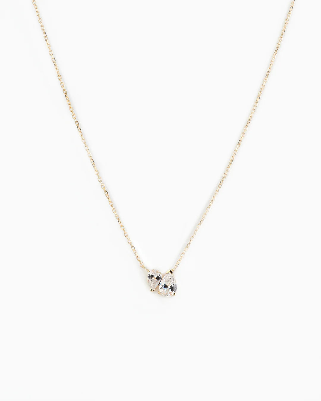 Doppio Pera Necklace Gold