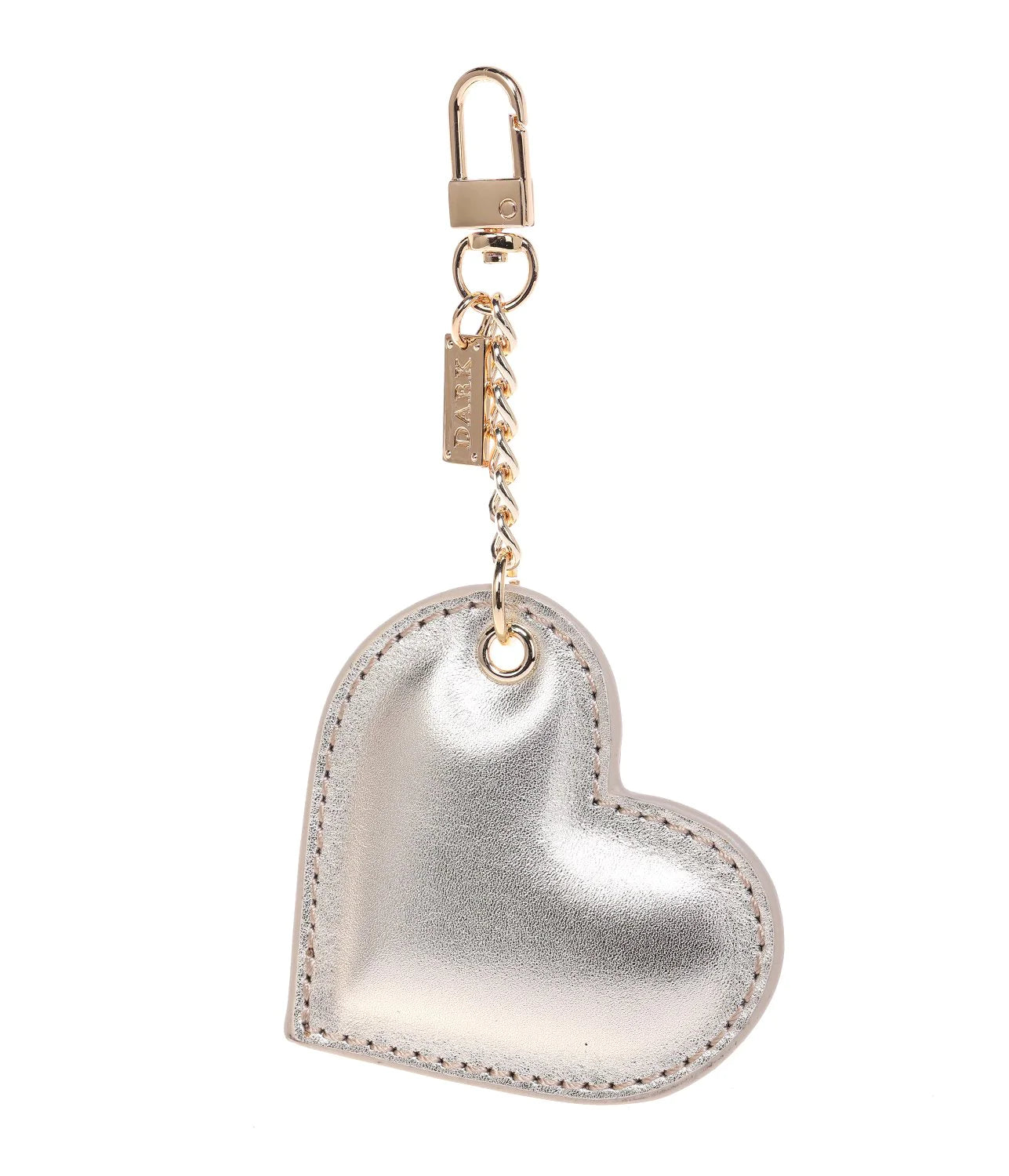 Leather Heart Charm Nappa Gold