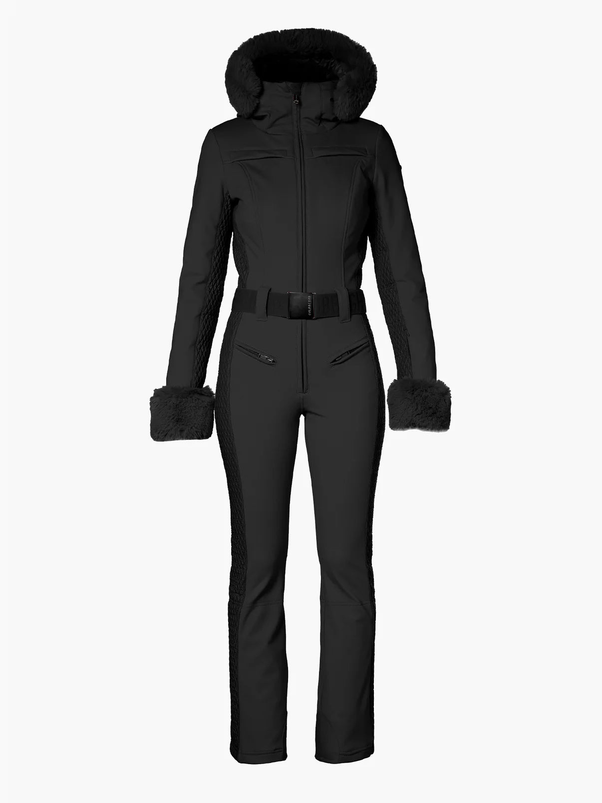 Angele Faux Border Ski Suit Black