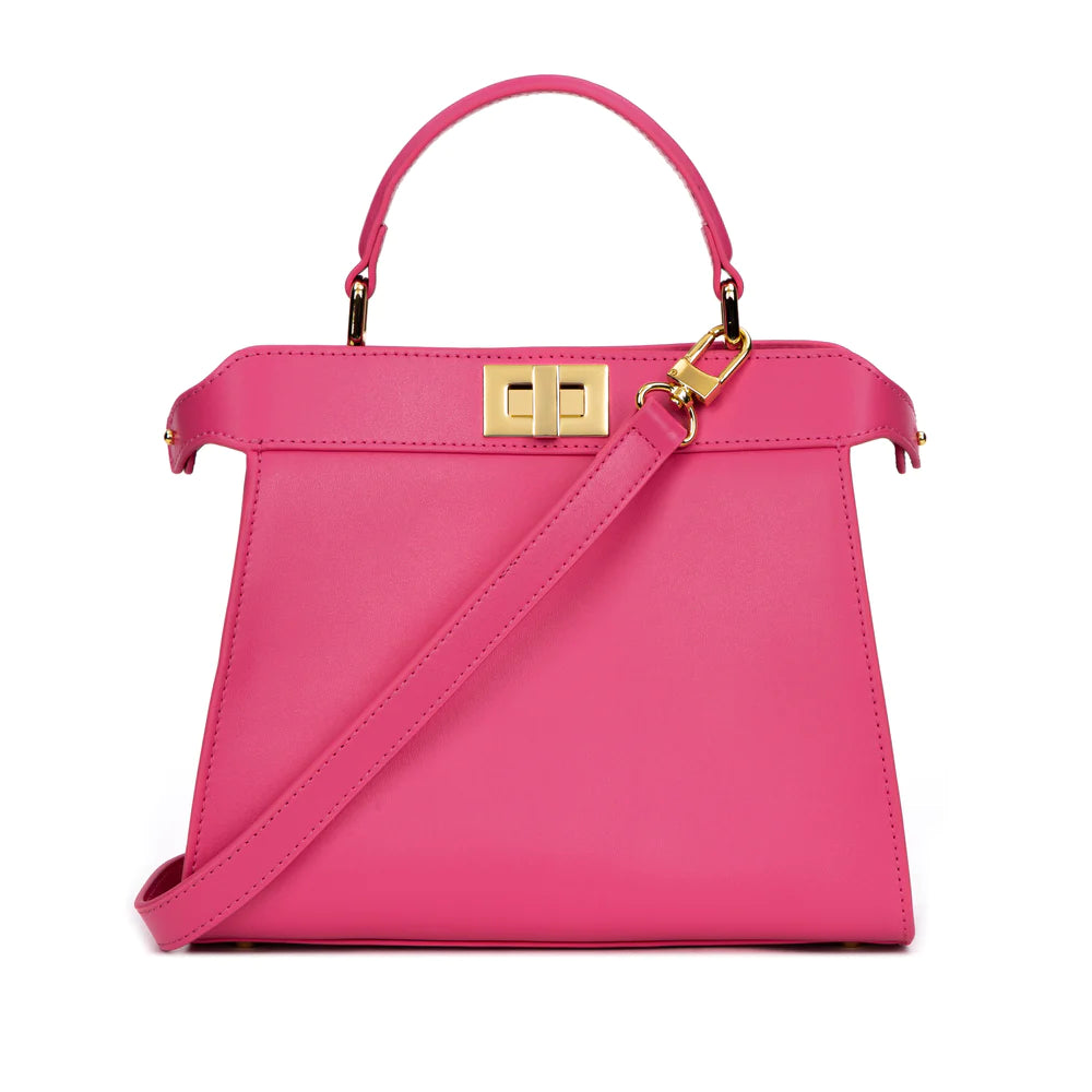 Leather Small Lady Bag Nappa Pink