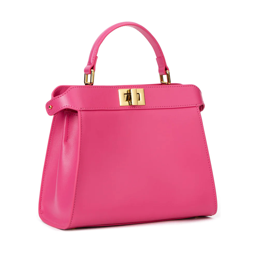 Leather Small Lady Bag Nappa Pink