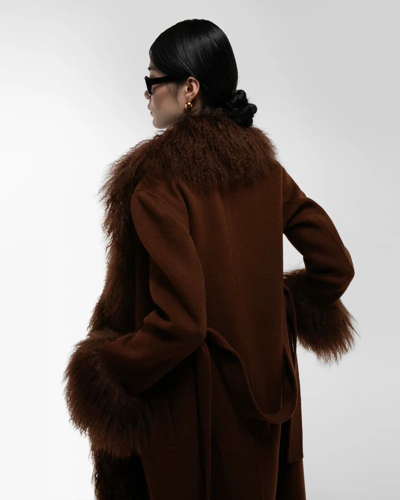 Lola Mongolian Coat Brown