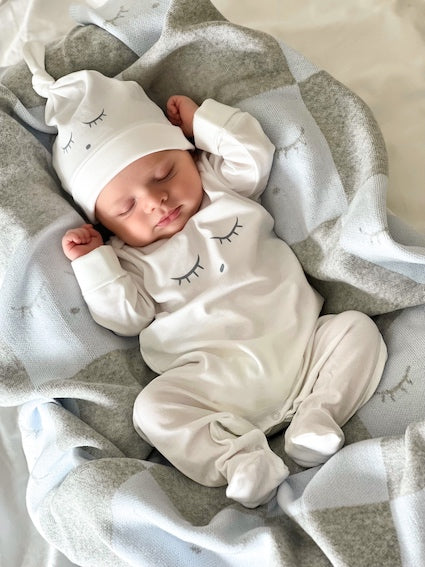 Sleeping Cutie Coverall White/Grey