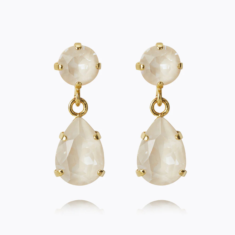 Mini Drop Earrings Gold Linen Ignite