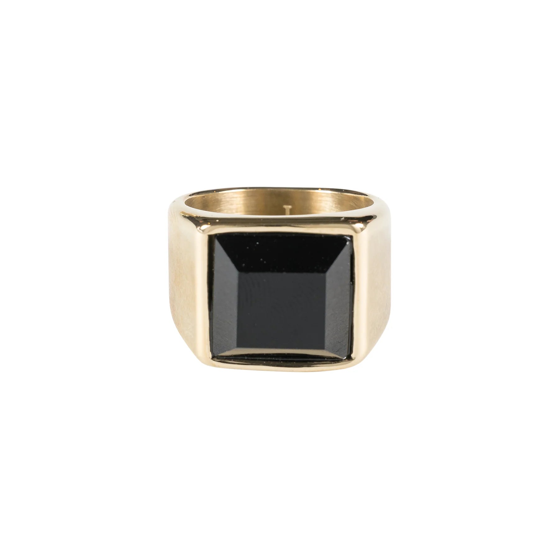Signet Ring Gold w/ Black Onyx
