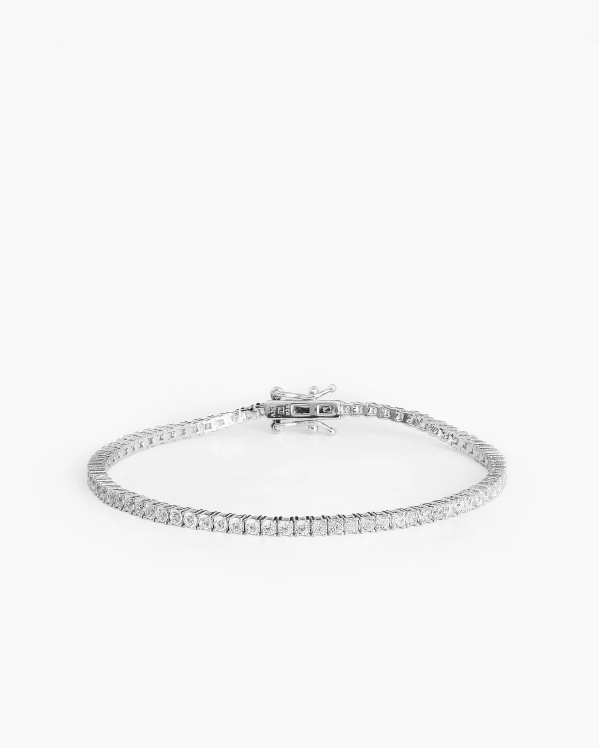 Tennis Bracelet 2mm Silver 17mm