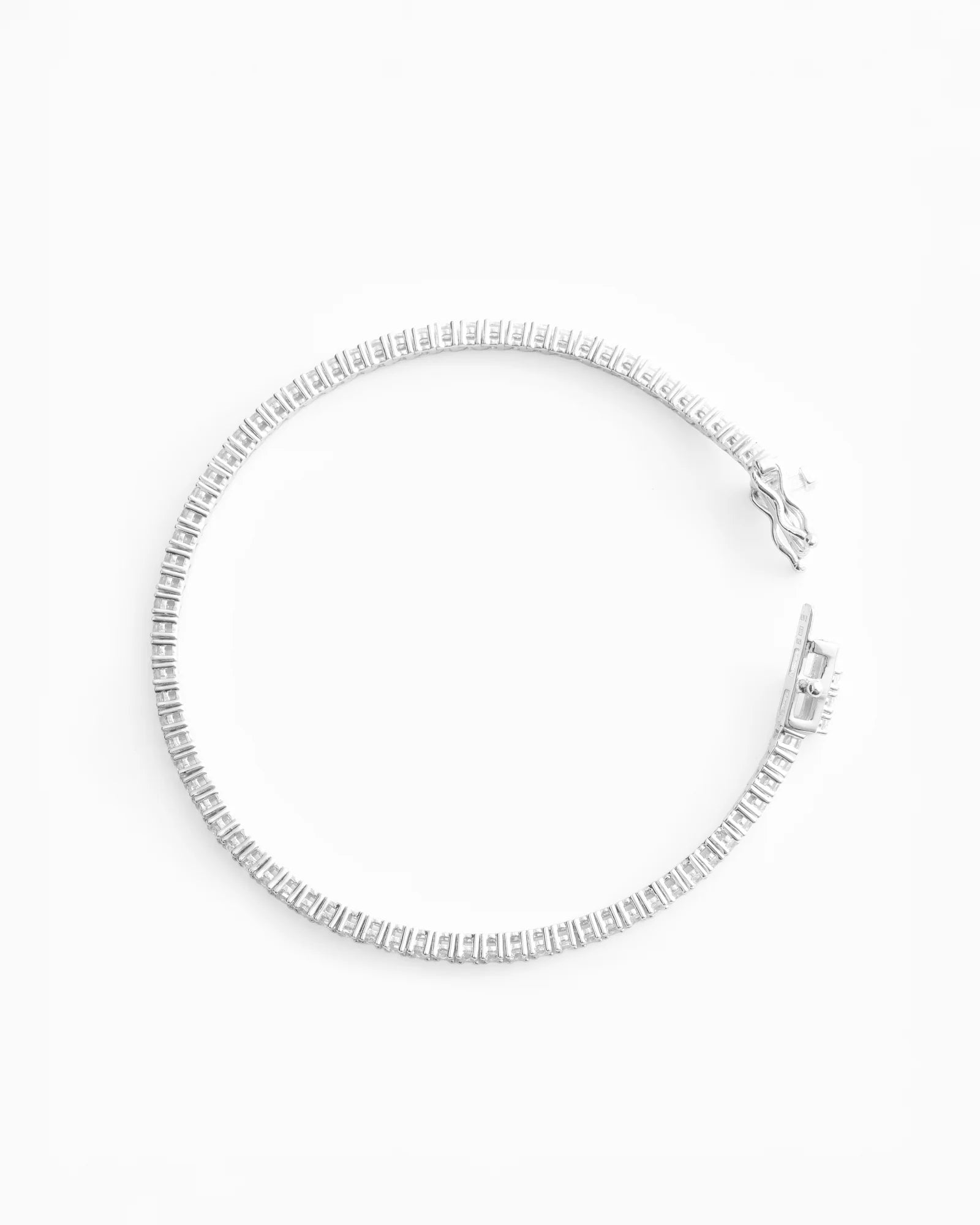 Tennis Bracelet 2mm Silver 17mm