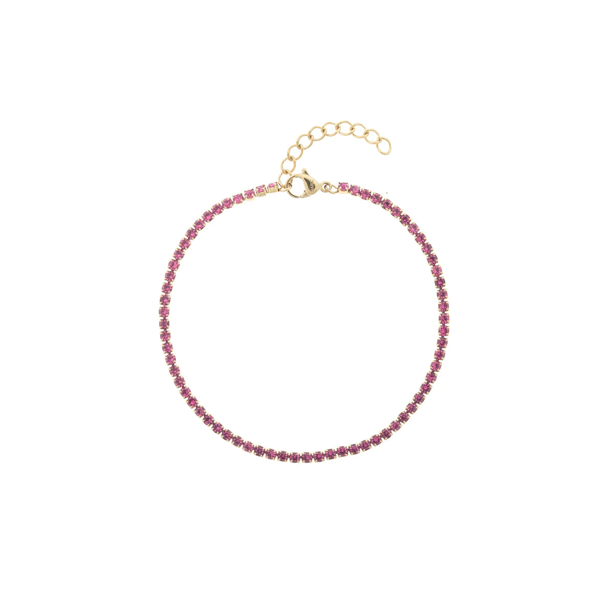 Tennis Chain Bracelet 2mm Pink